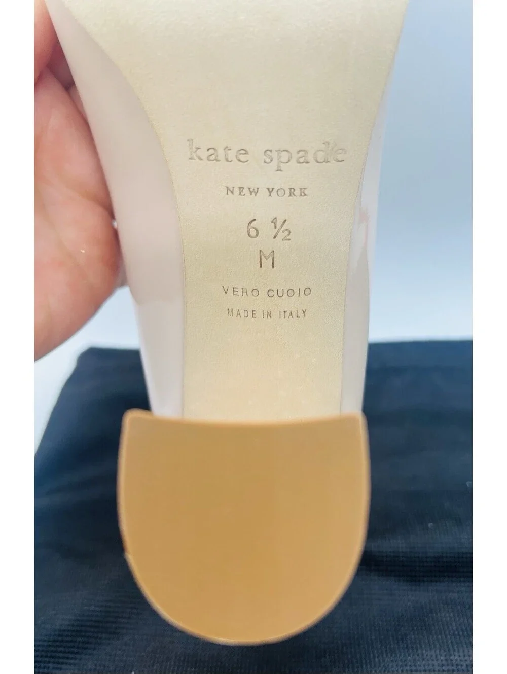 Kate Spade NY Pixanne Too heels 6.5 nude blush patent leather flower NIB